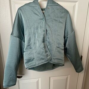 Anthropologie Seafoam Quilted Puffer Jacket